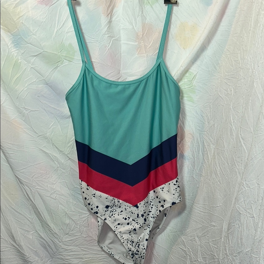 Chubbies Colorful One-Piece Swimsuit size medium.